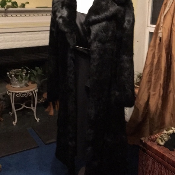 Jackets & Blazers - Real rabbit fur full length Coat